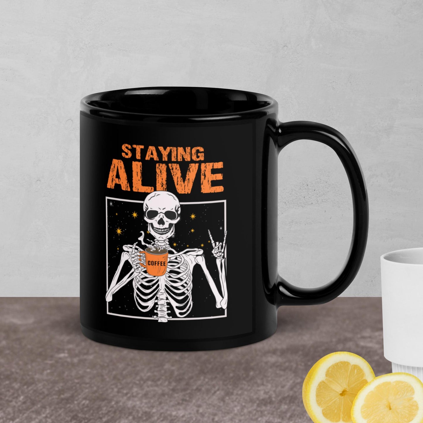 Halloween - Staying Alive 11oz Black Mug