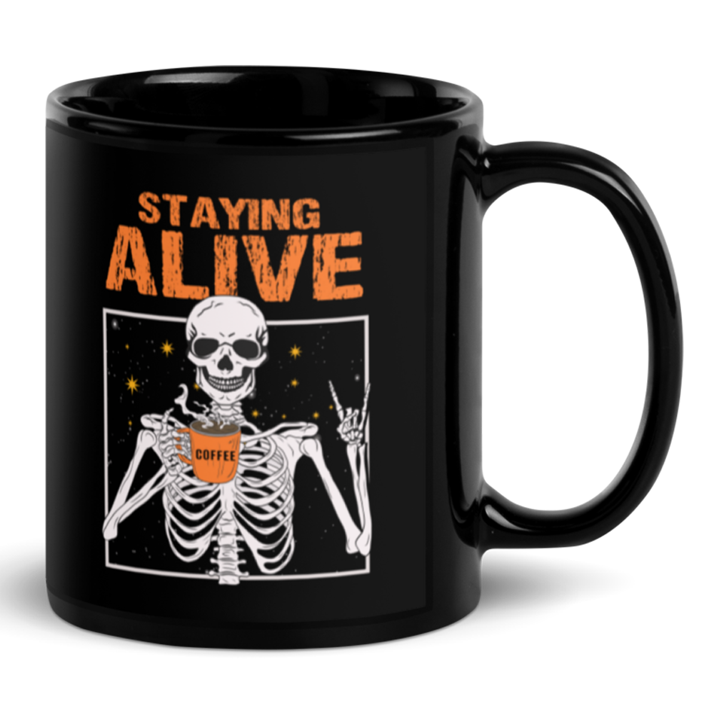 Halloween - Staying Alive 11oz Black Mug