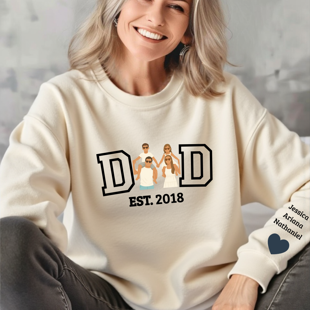 💞Custom Dad Portrait Sweatshirt | Father's Day Gift💞