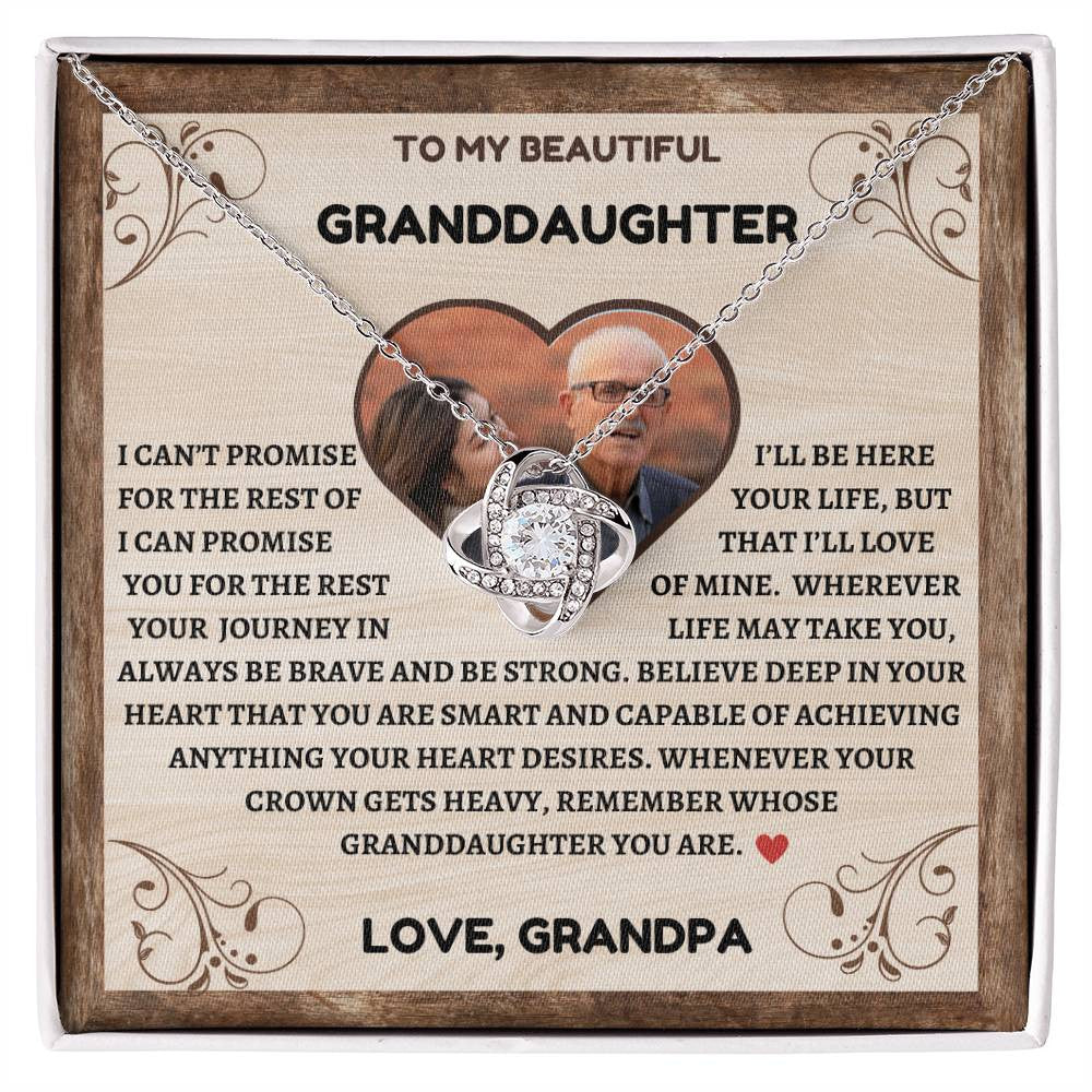 To My Beautiful Granddaughter | Personalized | Love Knot Necklace
