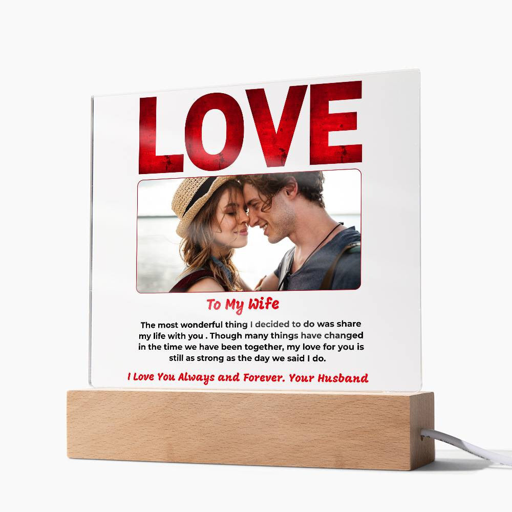 To My Wife | Personalized Photo | Acrylic Square Plaque