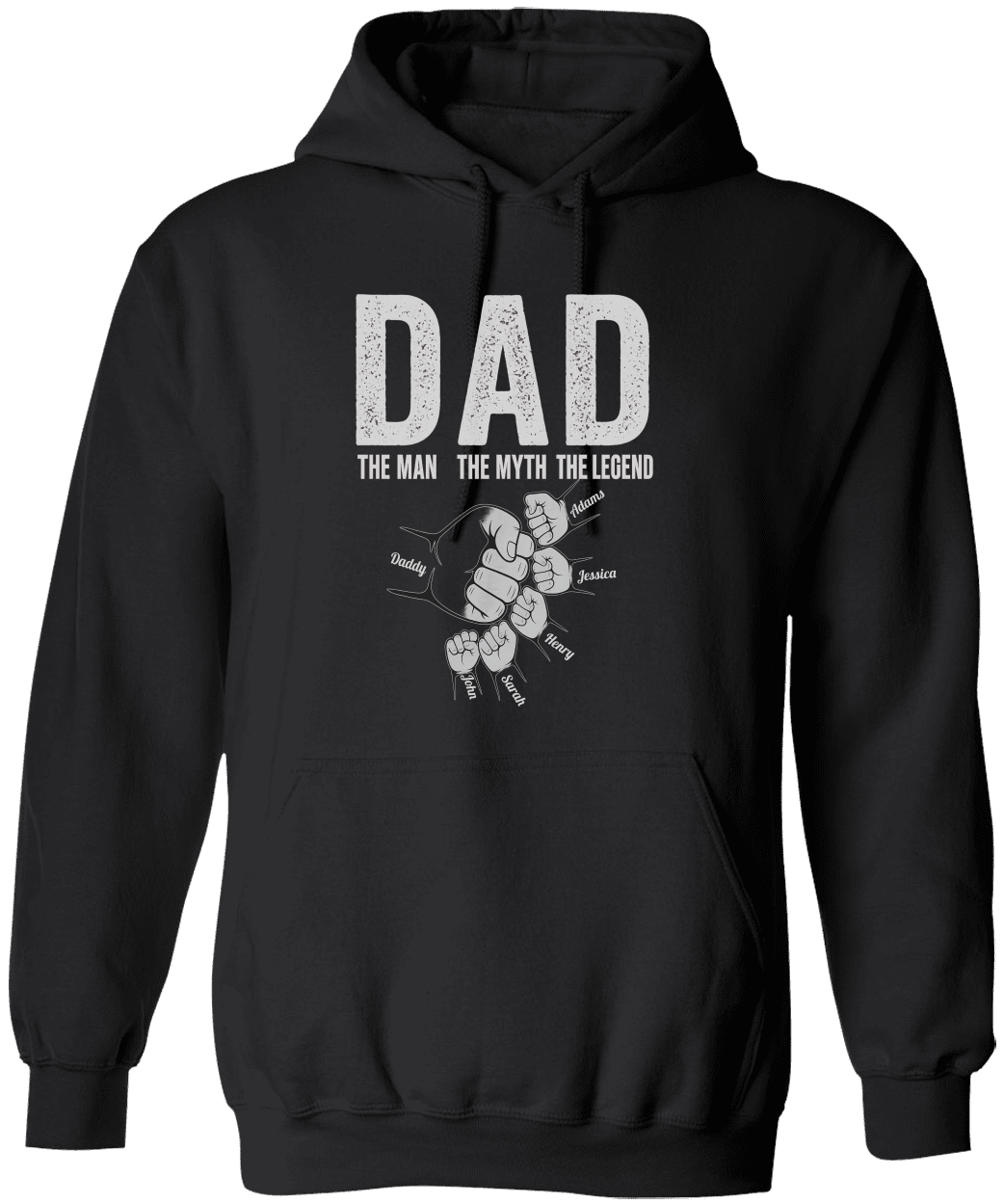 Dad The Man The Myth The Legend - Personalized Shirt Father's Day Hoodie