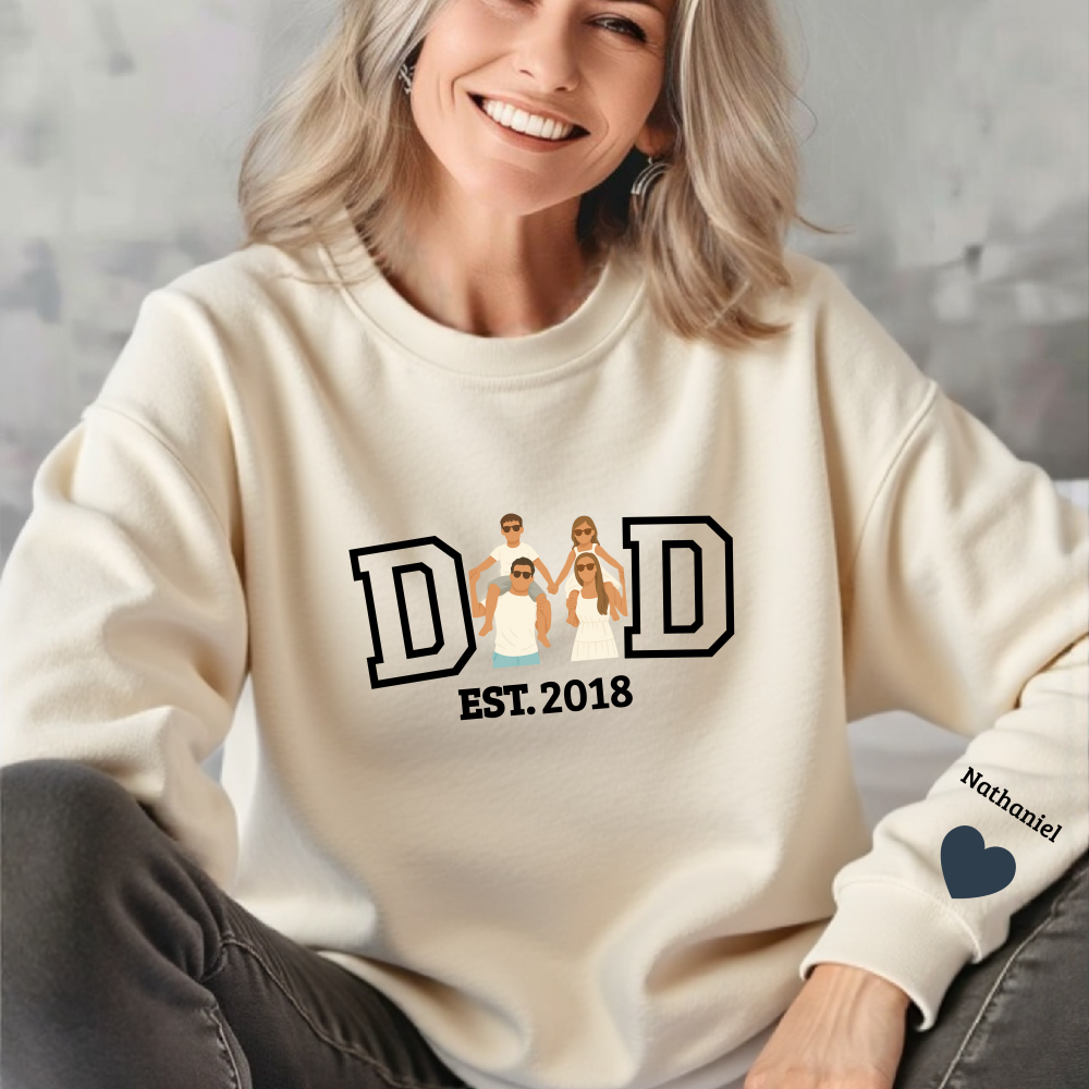 💞Custom Dad Portrait Sweatshirt | Father's Day Gift💞