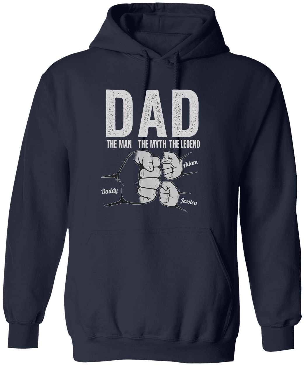Dad The Man The Myth The Legend - Personalized Shirt Father's Day Hoodie