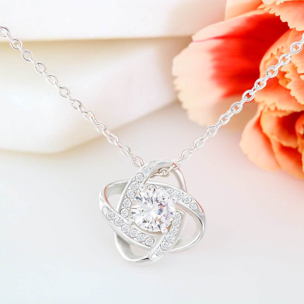 Personalized Name and Photo | Mom Puzzle Piece | Love Knot Necklace | 2 Style | with and without Signature