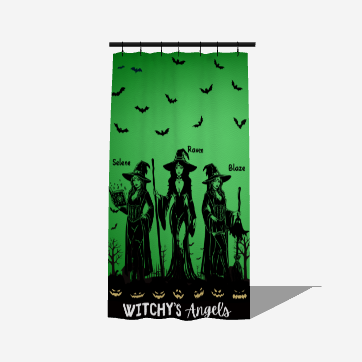Witchy's Angels | Halloween Style | Home Decor | Blackout Window Curtain