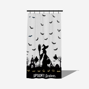 Spooky Season | Halloween Decor |Witchy's Angels | Single Panel | Sheer Window Curtain
