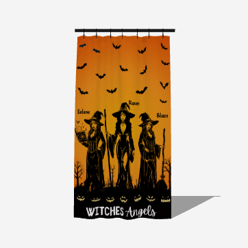 Witchy's Angels | Halloween Style | Home Decor | Blackout Window Curtain