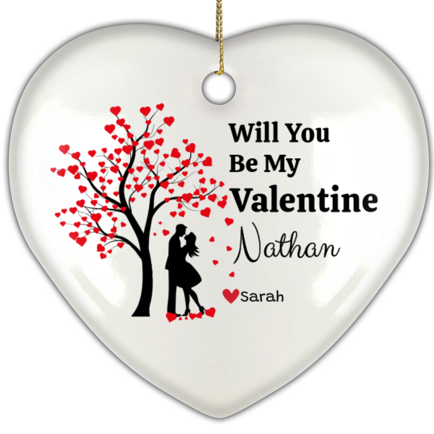 Personalized Gift | Will You Be My Valentine | Heart Ornament With Gift Box