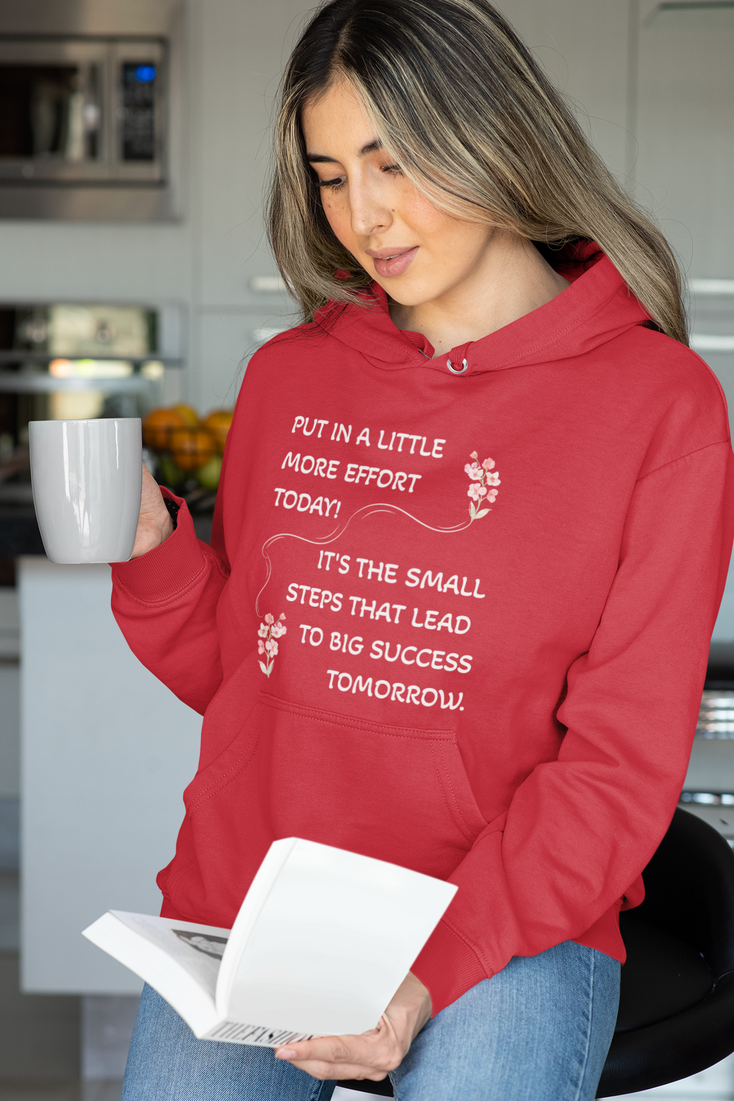 Put A Little Effort Today! | Motivational Guide | Flower petals | Hoodie