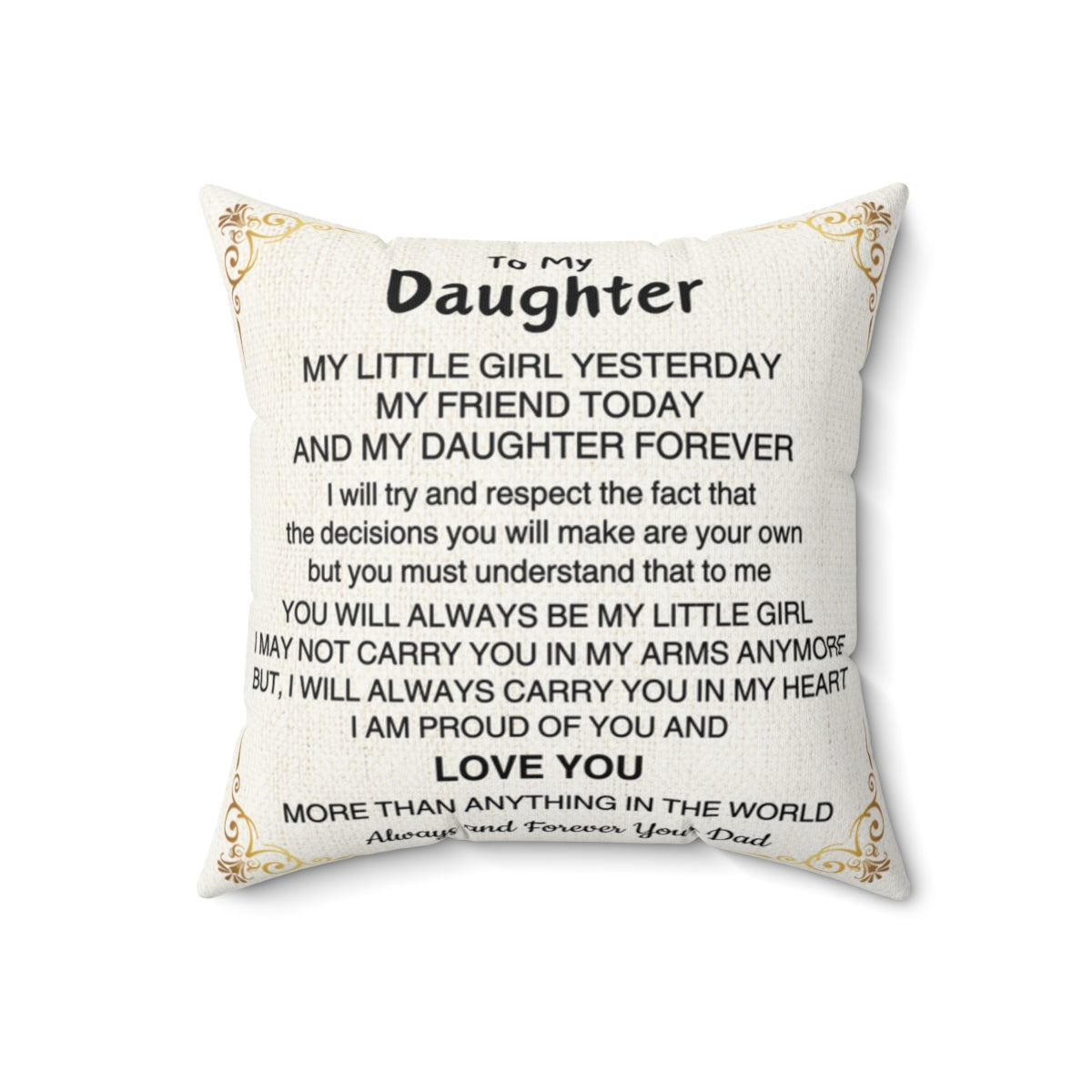 Personalized | To My Daughter | Pillow and Cover
