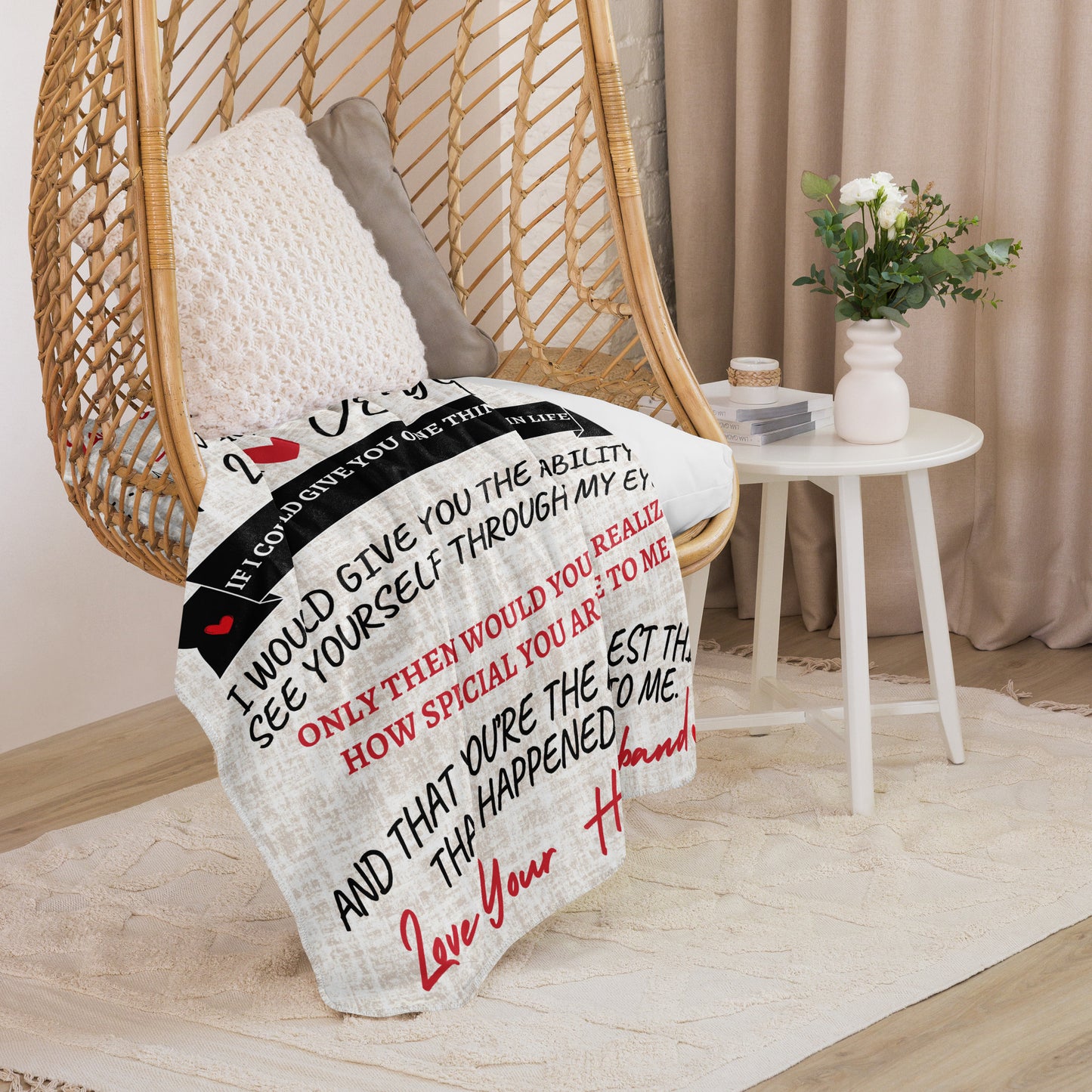 To My Wife | Blanket | With Matching Pillow