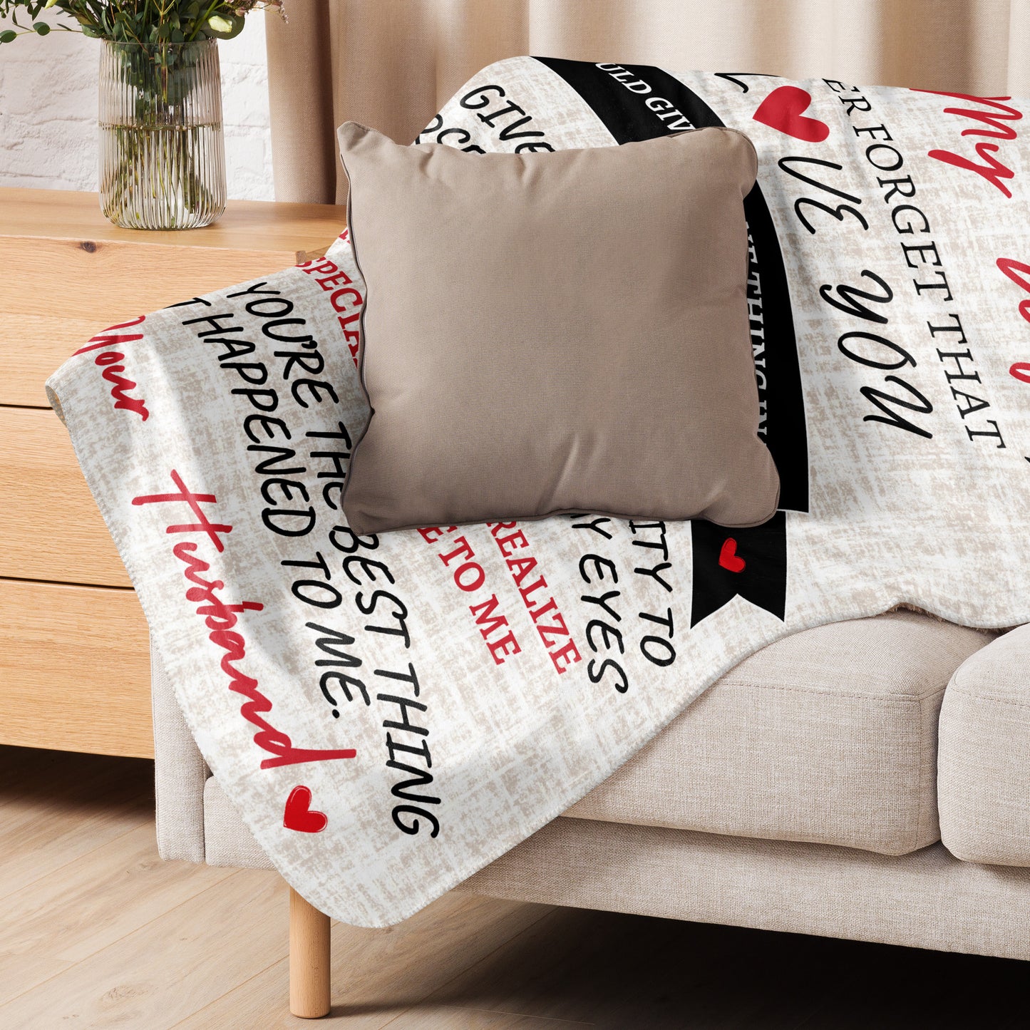 To My Wife | Blanket | With Matching Pillow