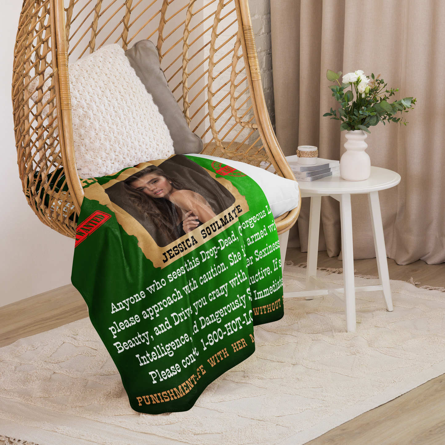 Wanted Dead Or Alive | Personalized Blanket