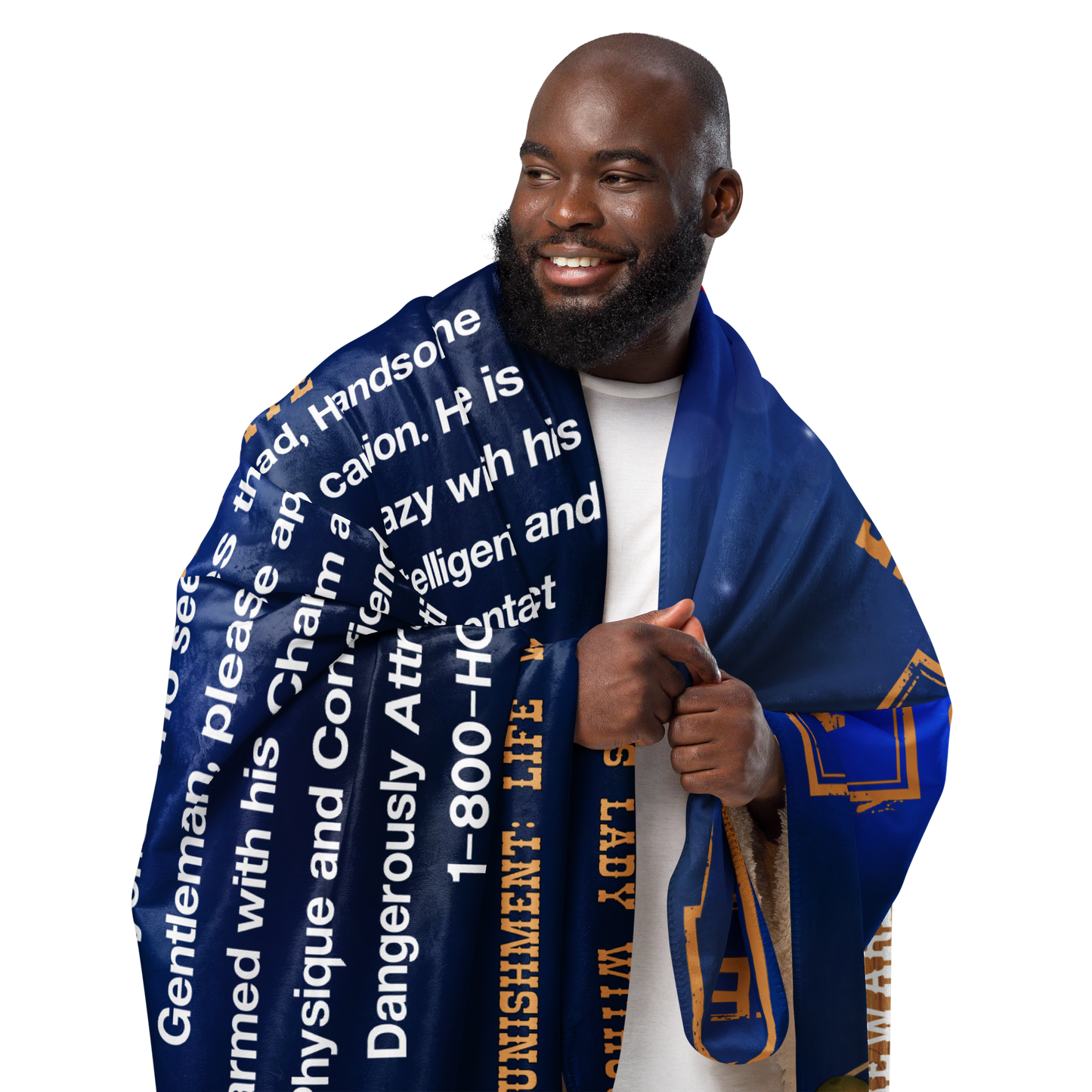 Wanted Dead Or Alive | Personalized | Blanket | Blue