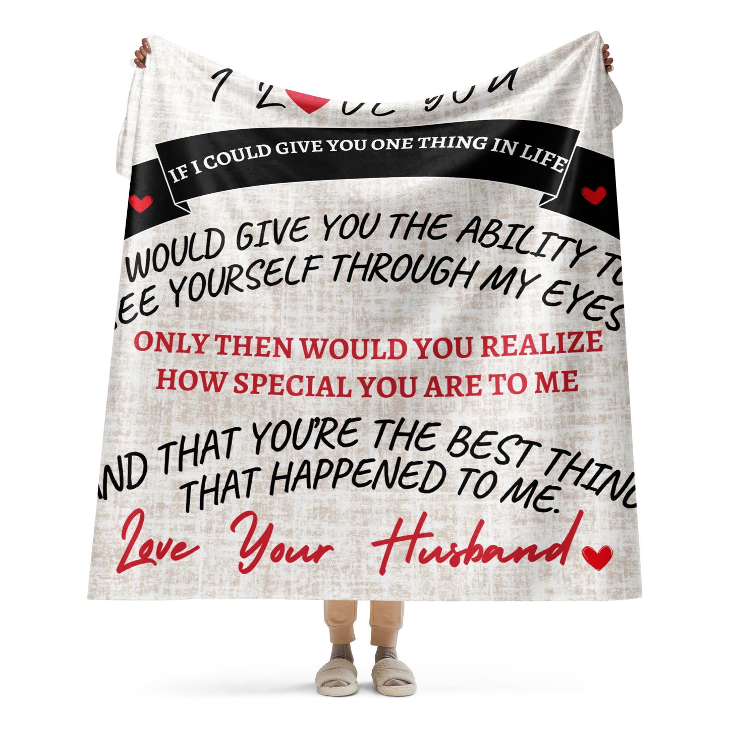 To My Wife | Blanket | With Matching Pillow