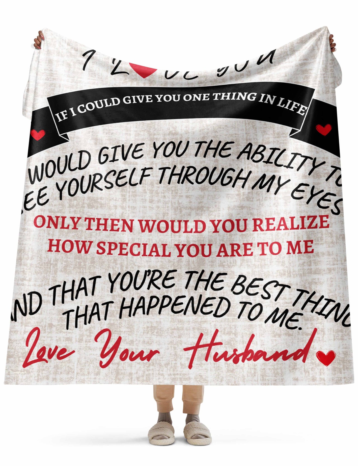 To My Wife | Blanket | With Matching Pillow