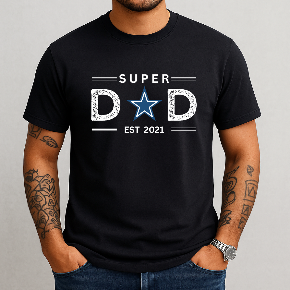 Personalized Date | Super Dad | T-Shirt