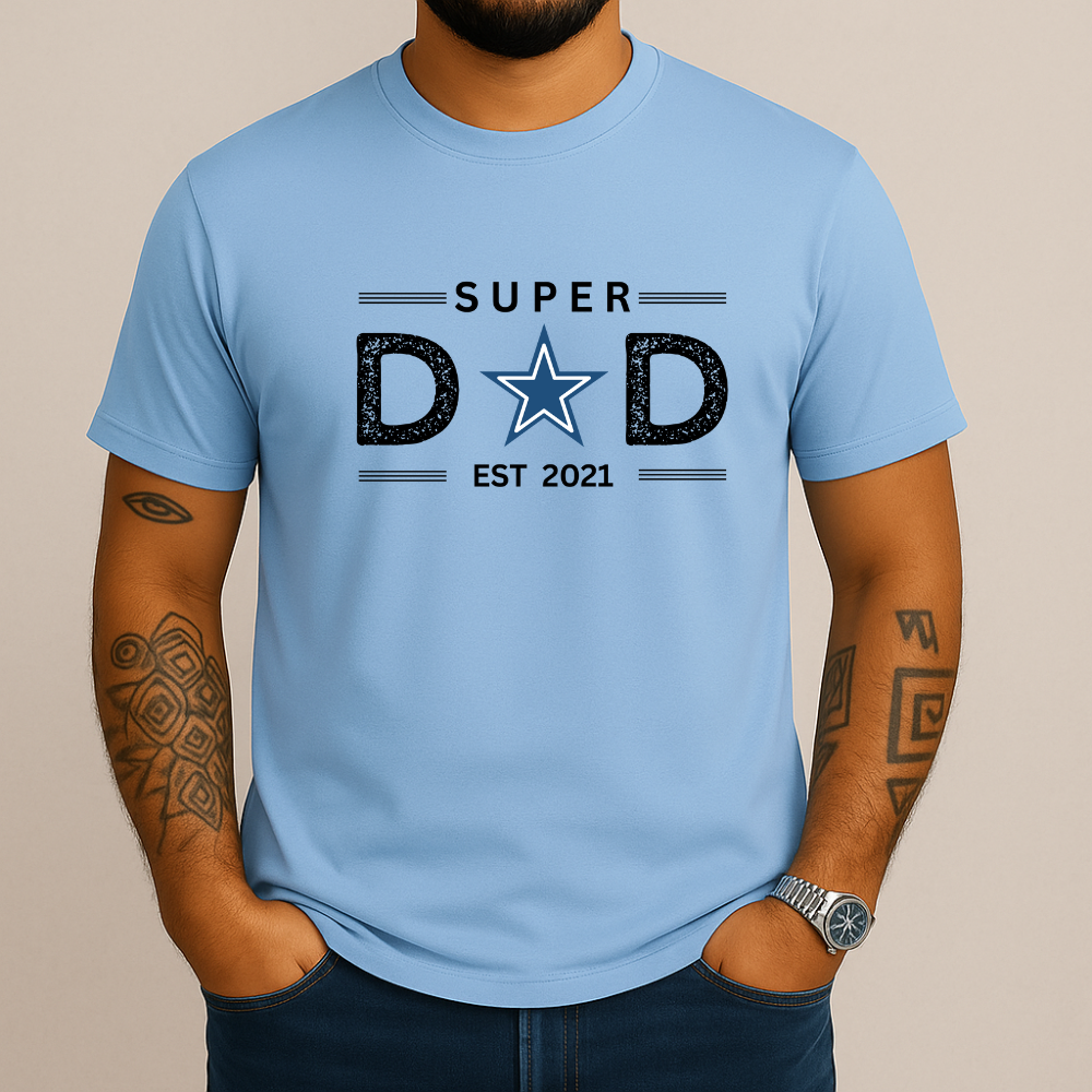 Personalized Date | Super Dad | T-Shirt