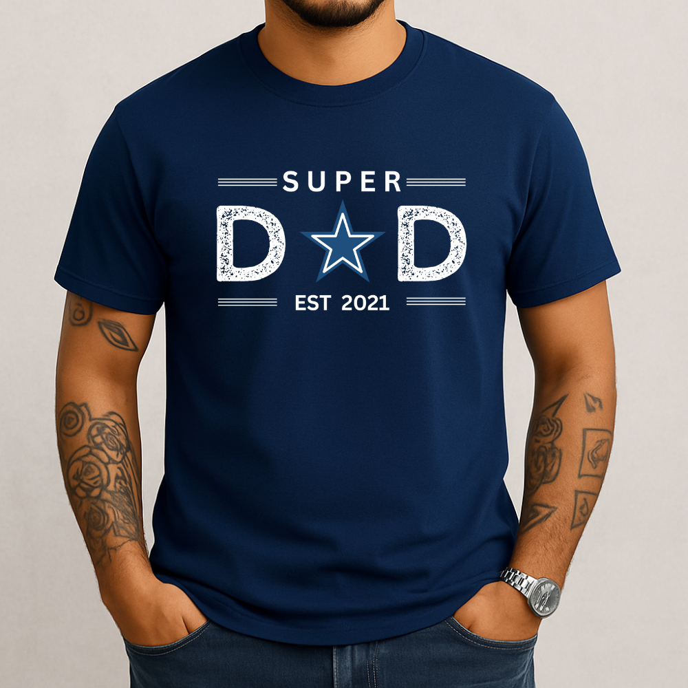 Personalized Date | Super Dad | T-Shirt