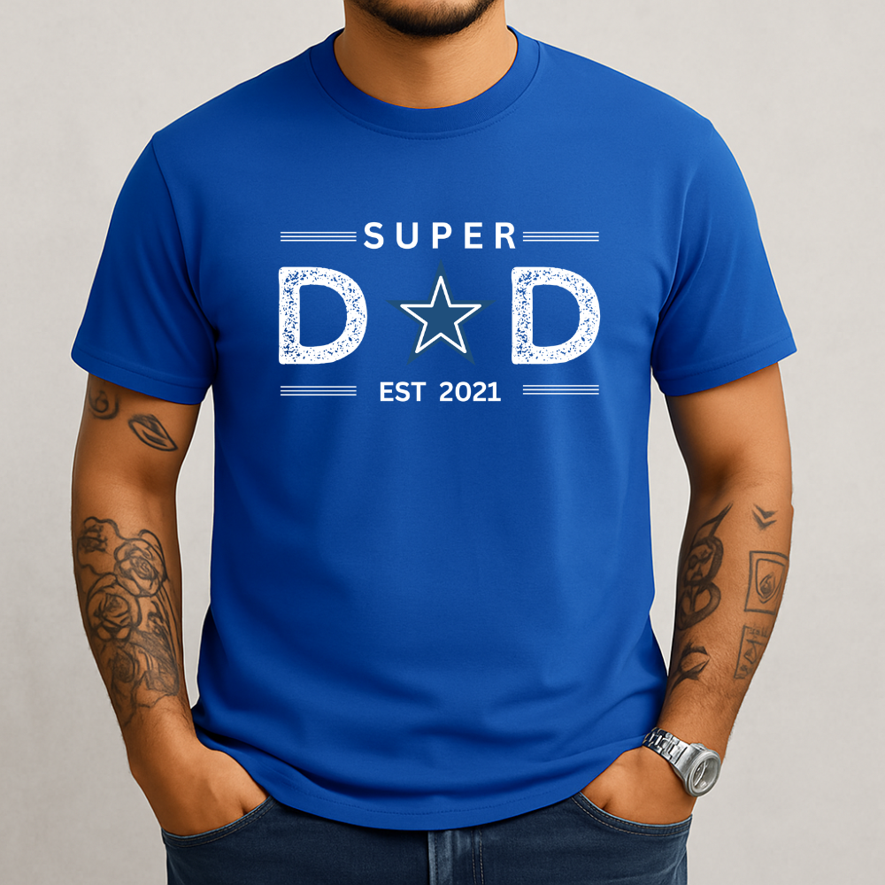 Personalized Date | Super Dad | T-Shirt