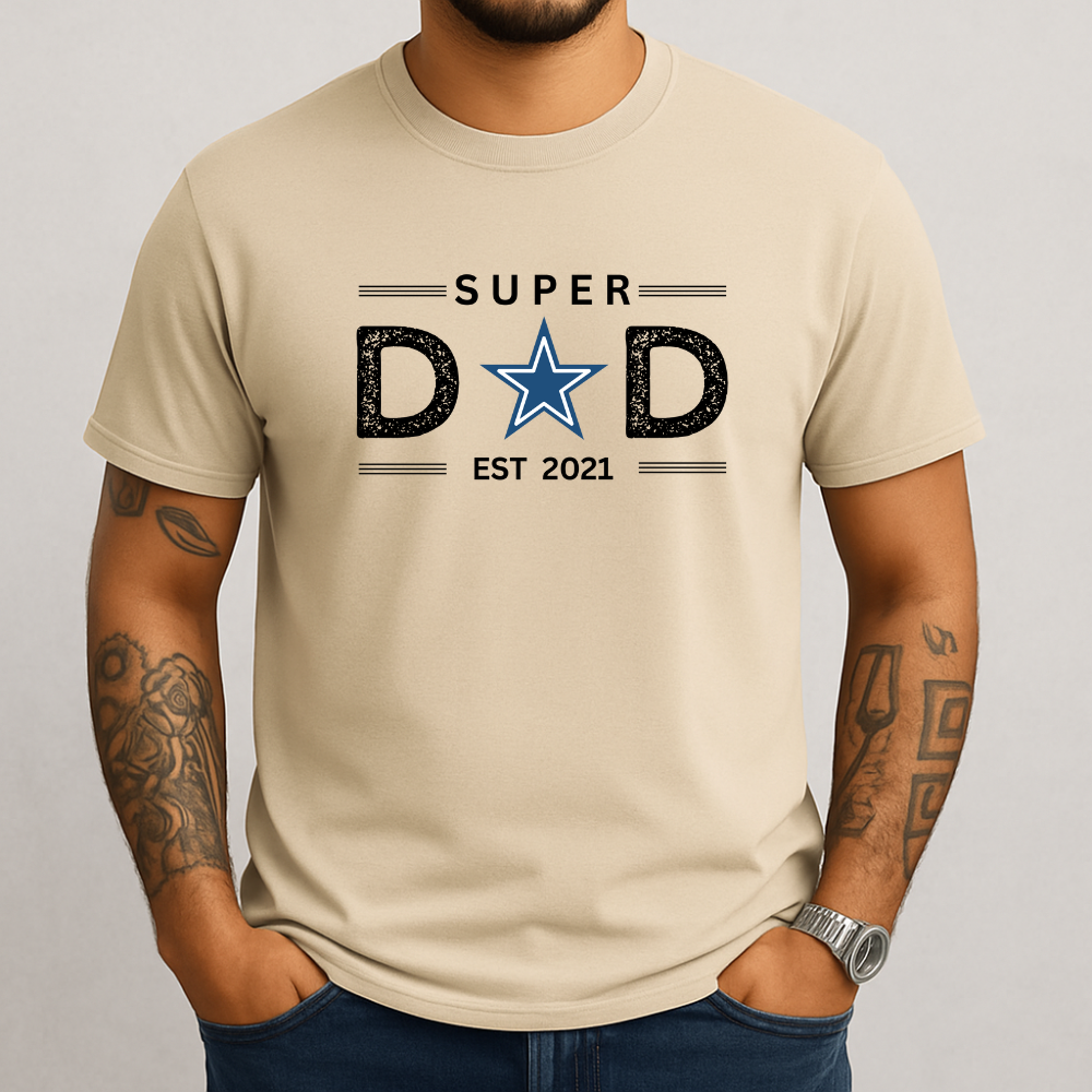 Personalized Date | Super Dad | T-Shirt
