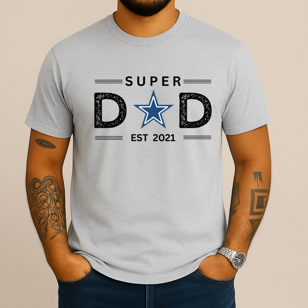 Personalized Date | Super Dad | T-Shirt