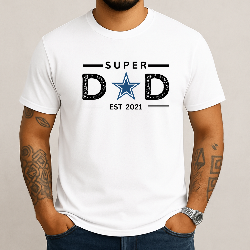 Personalized Date | Super Dad | T-Shirt