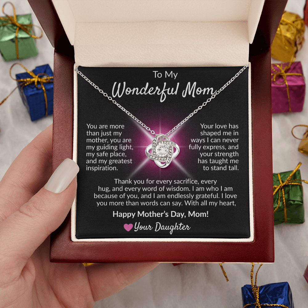 To My Wonderful Mom | Love Knot Necklace