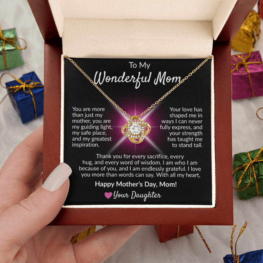 To My Wonderful Mom | Love Knot Necklace