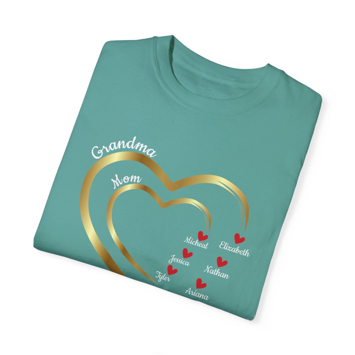 Mom-Grandma Hearts | Personalized Name | T-shirt