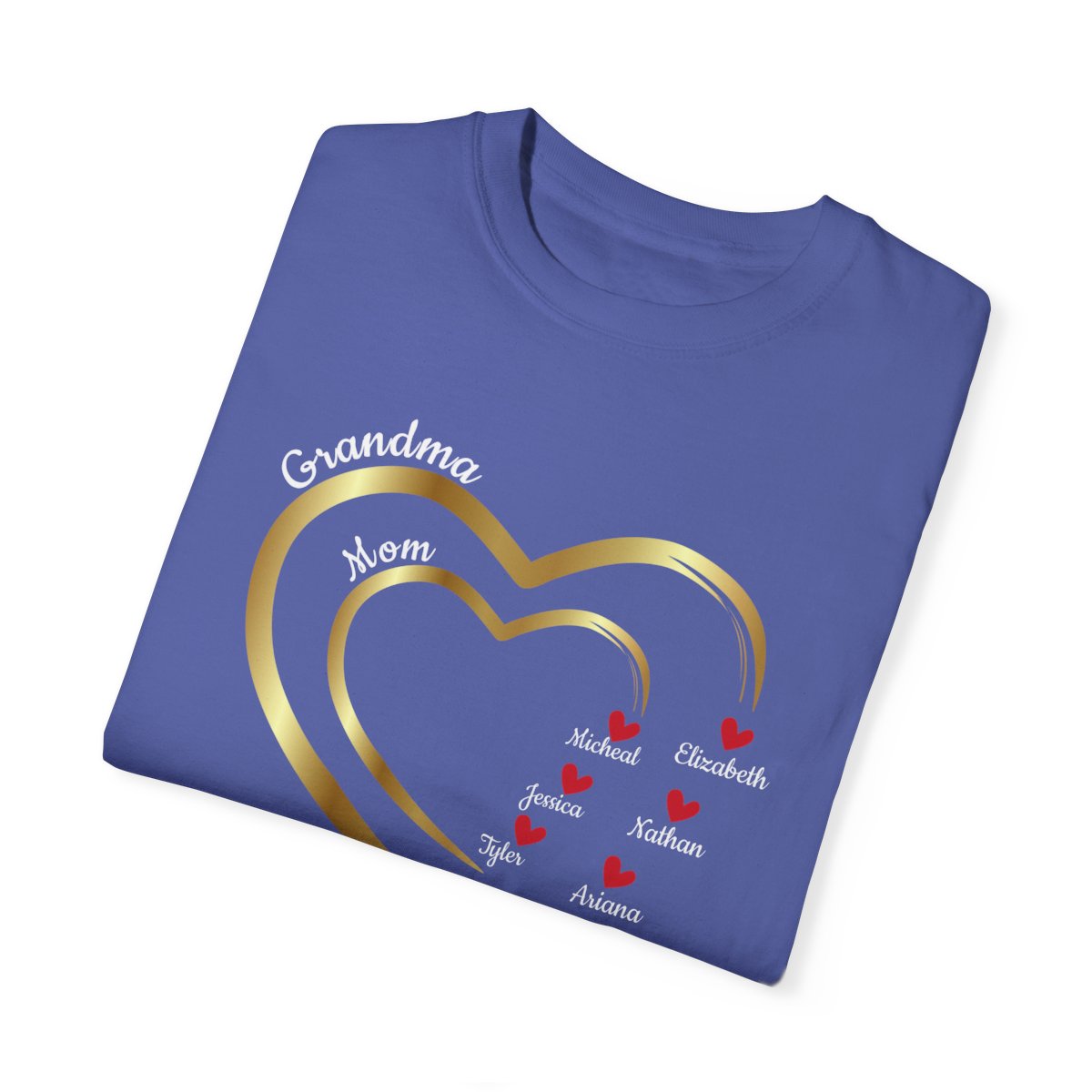Mom-Grandma Hearts | Personalized Name | T-shirt