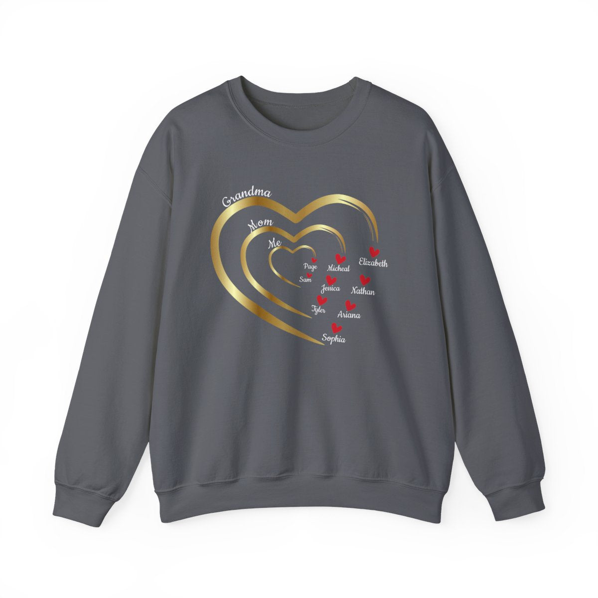 Mom's Grandma's Hearts |With Personalized Name | Sweatshirt |Hoodie