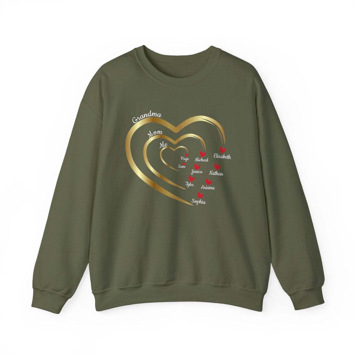 Mom's Grandma's Hearts |With Personalized Name | Sweatshirt |Hoodie