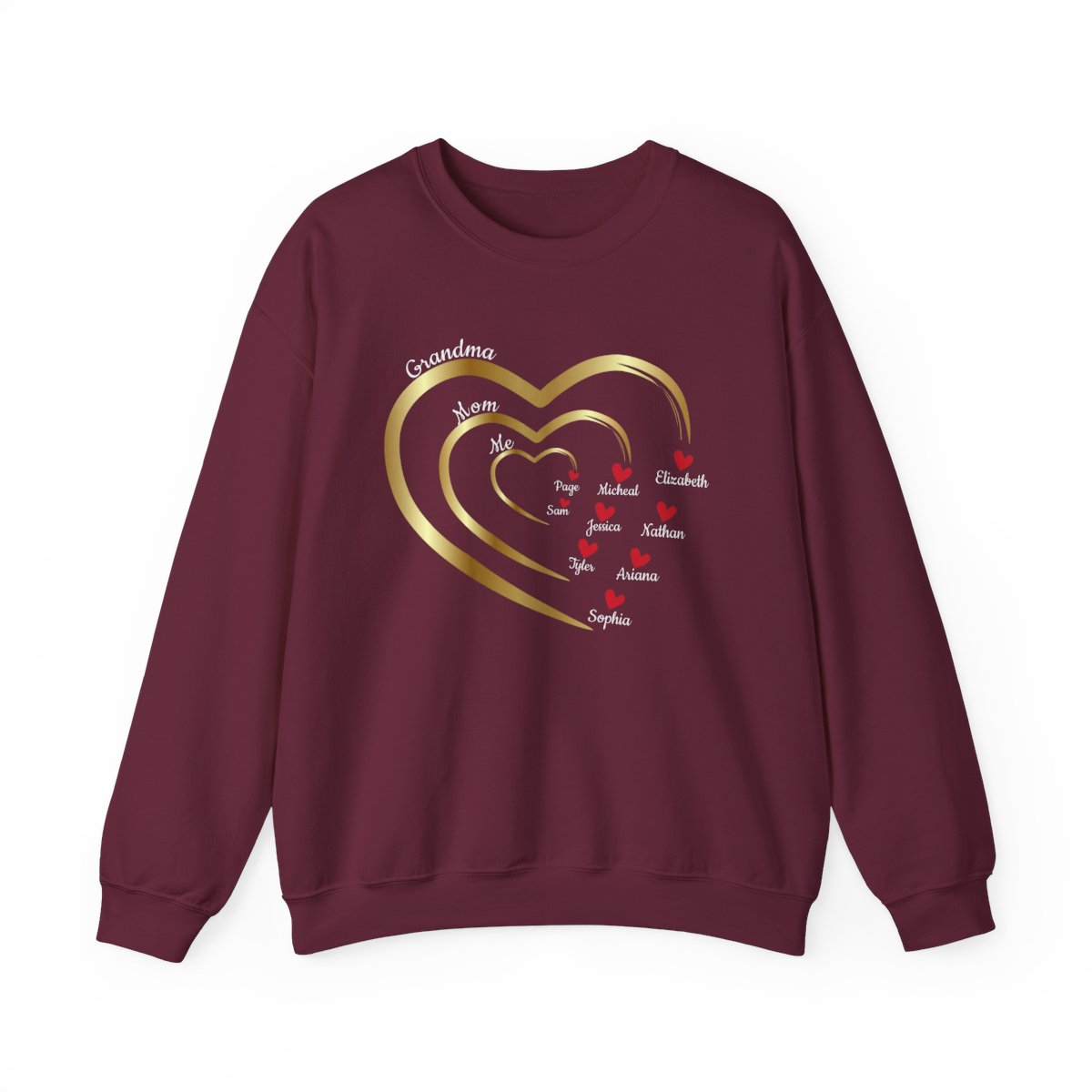 Mom's Grandma's Hearts |With Personalized Name | Sweatshirt |Hoodie