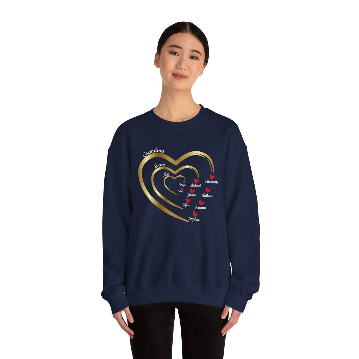 Mom's Grandma's Hearts |With Personalized Name | Sweatshirt |Hoodie