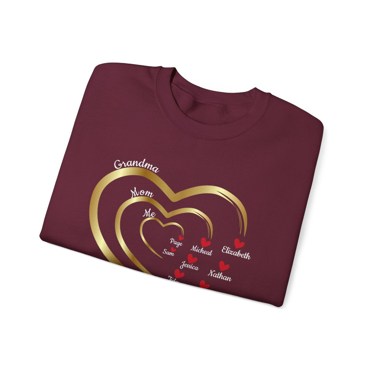 Mom's Grandma's Hearts |With Personalized Name | Sweatshirt |Hoodie