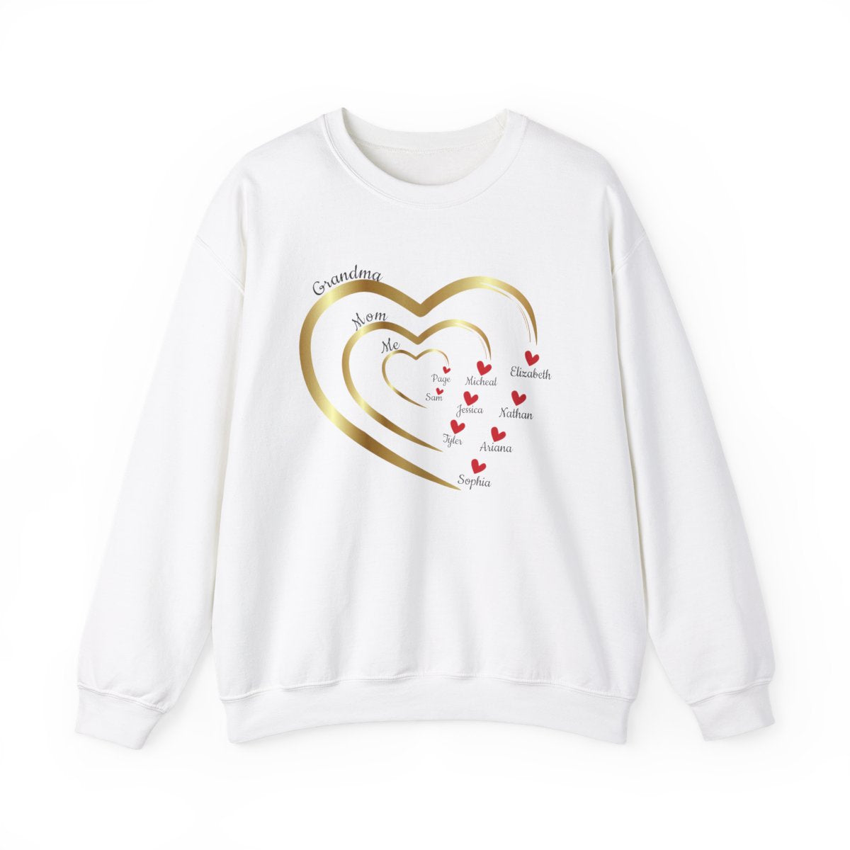 Mom's Grandma's Hearts |With Personalized Name | Sweatshirt |Hoodie