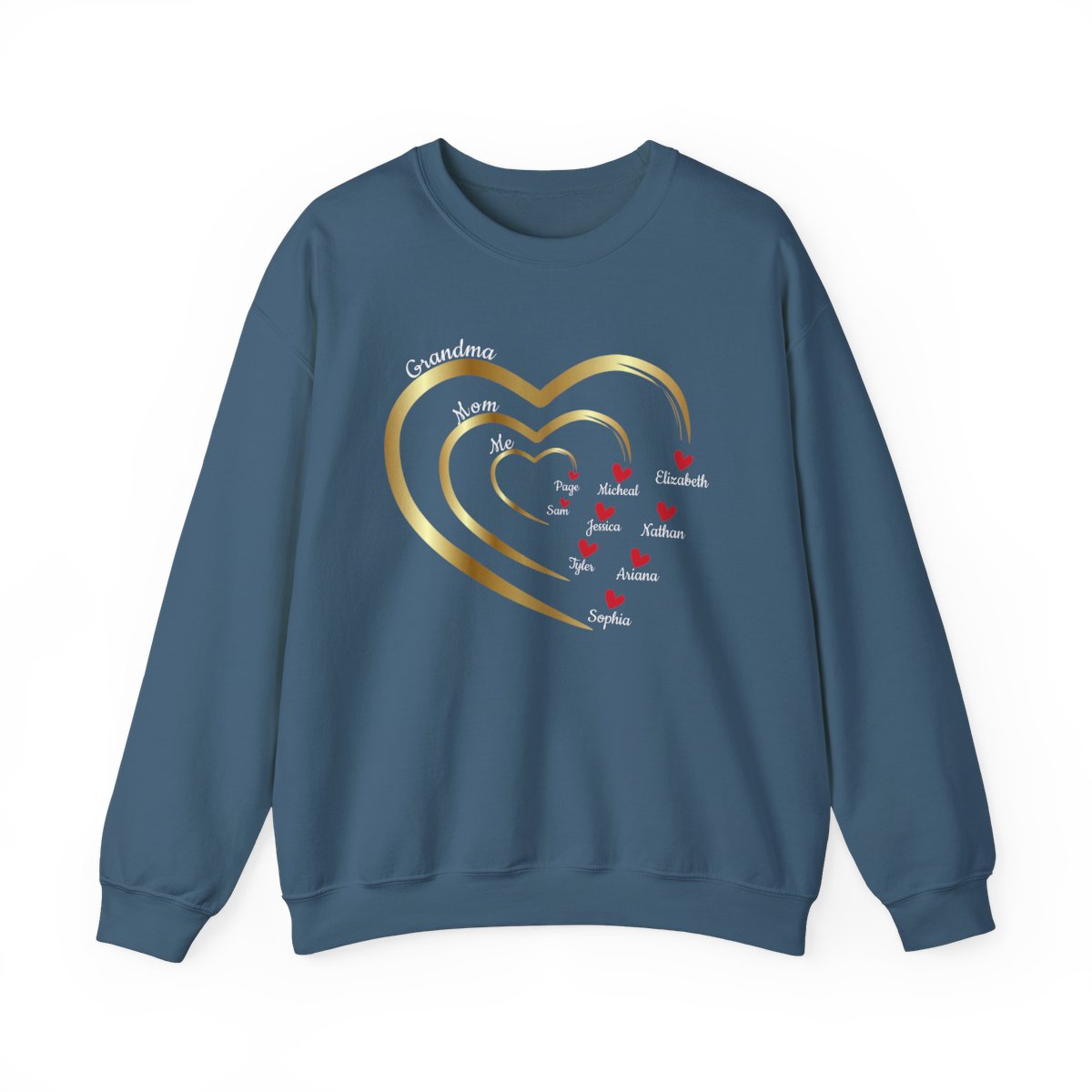 Mom's Grandma's Hearts |With Personalized Name | Sweatshirt |Hoodie