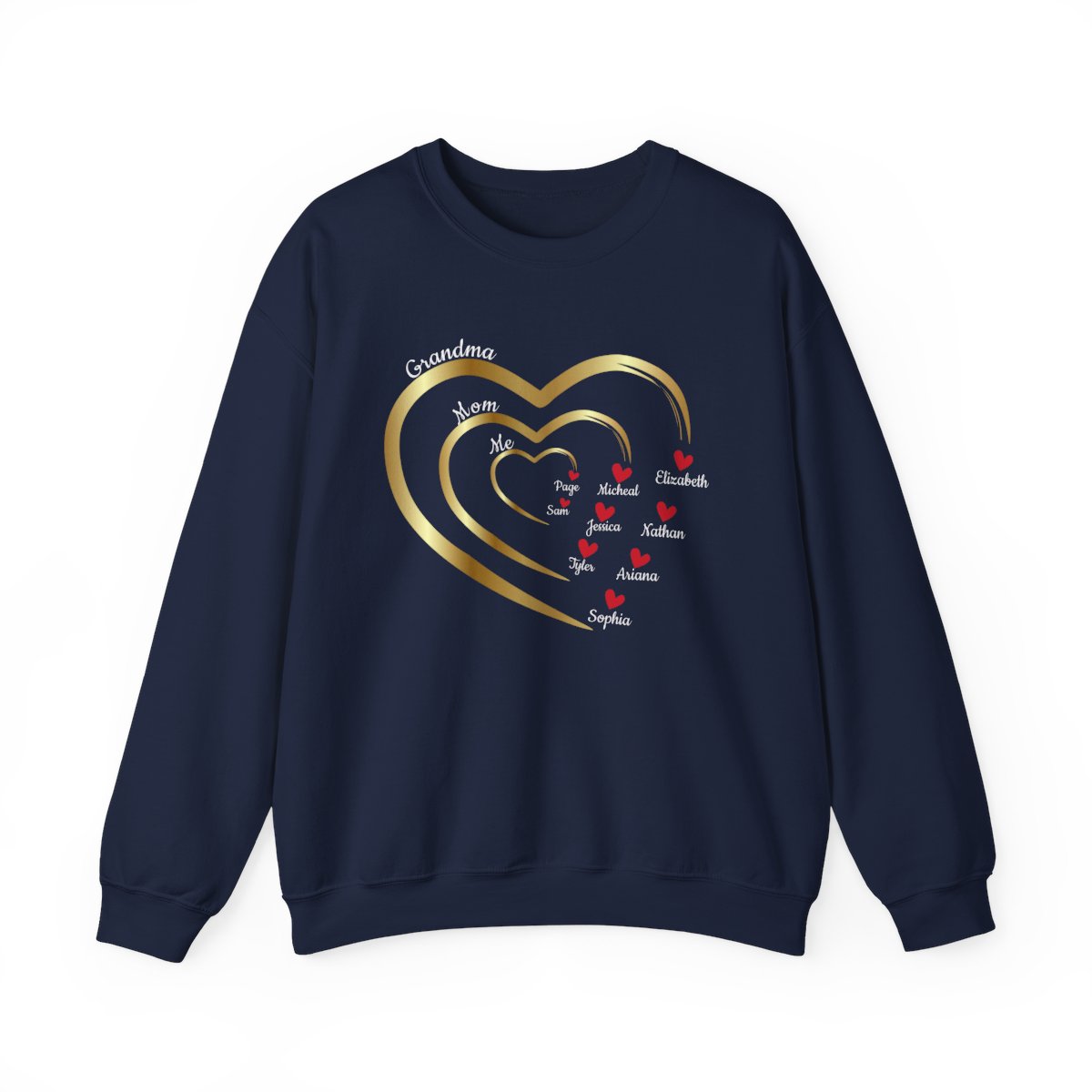 Mom's Grandma's Hearts |With Personalized Name | Sweatshirt |Hoodie