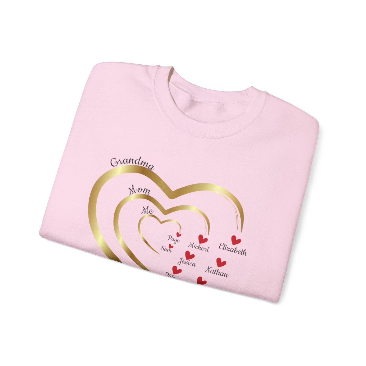 Mom's Grandma's Hearts |With Personalized Name | Sweatshirt |Hoodie