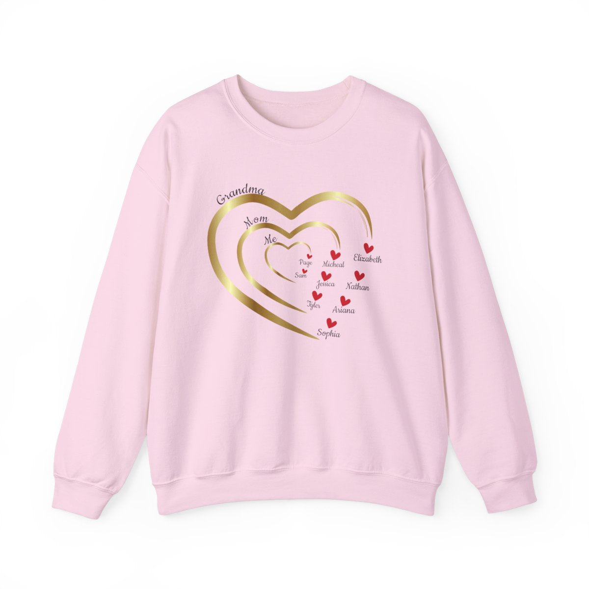 Mom's Grandma's Hearts |With Personalized Name | Sweatshirt |Hoodie