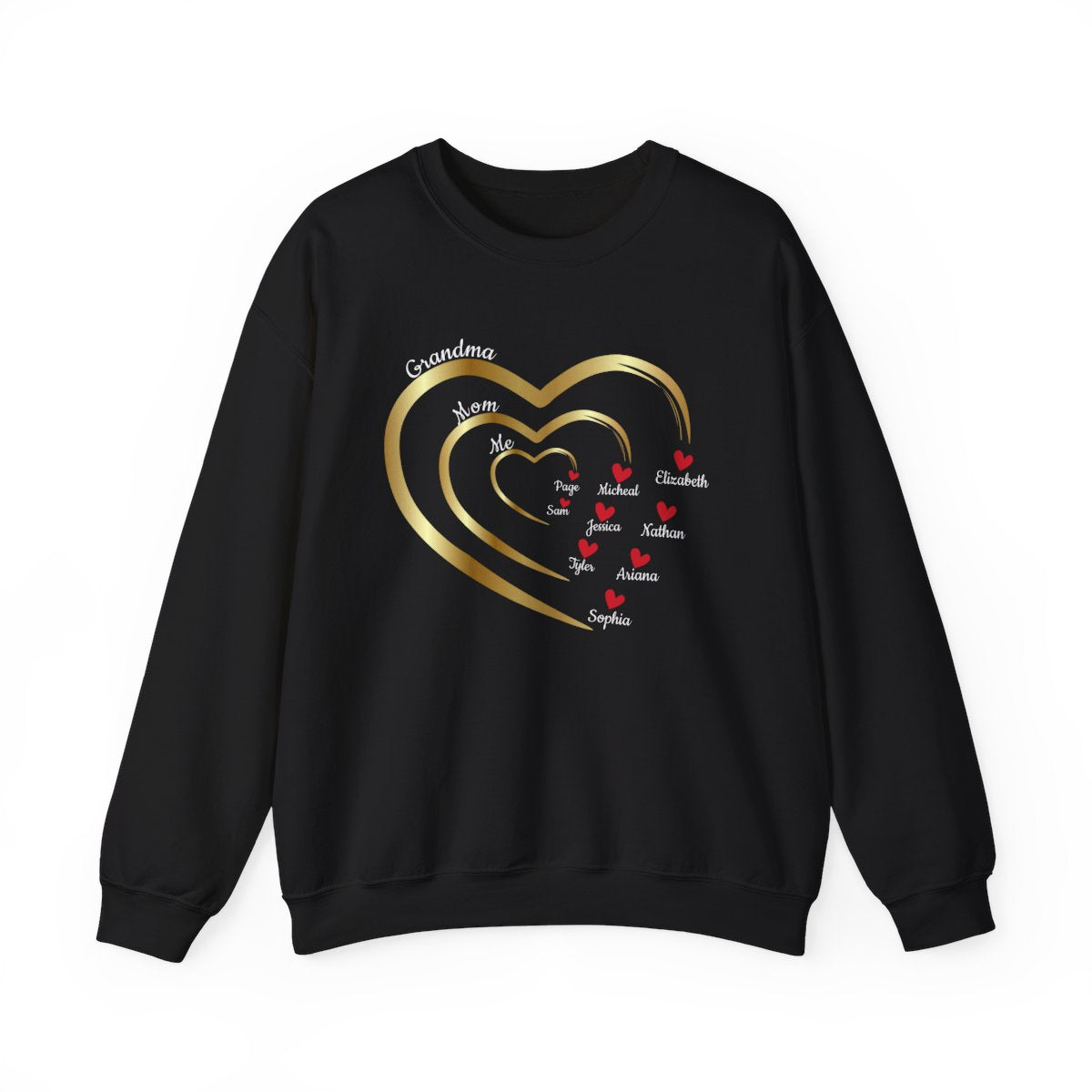 Mom's Grandma's Hearts |With Personalized Name | Sweatshirt |Hoodie