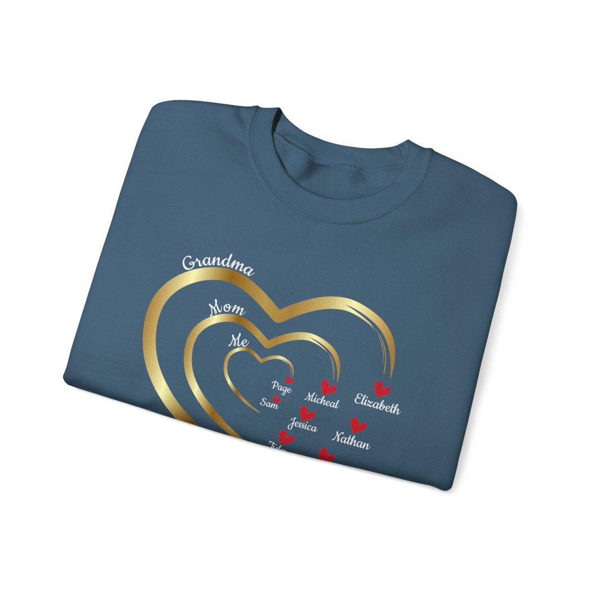 Mom's Grandma's Hearts |With Personalized Name | Sweatshirt |Hoodie