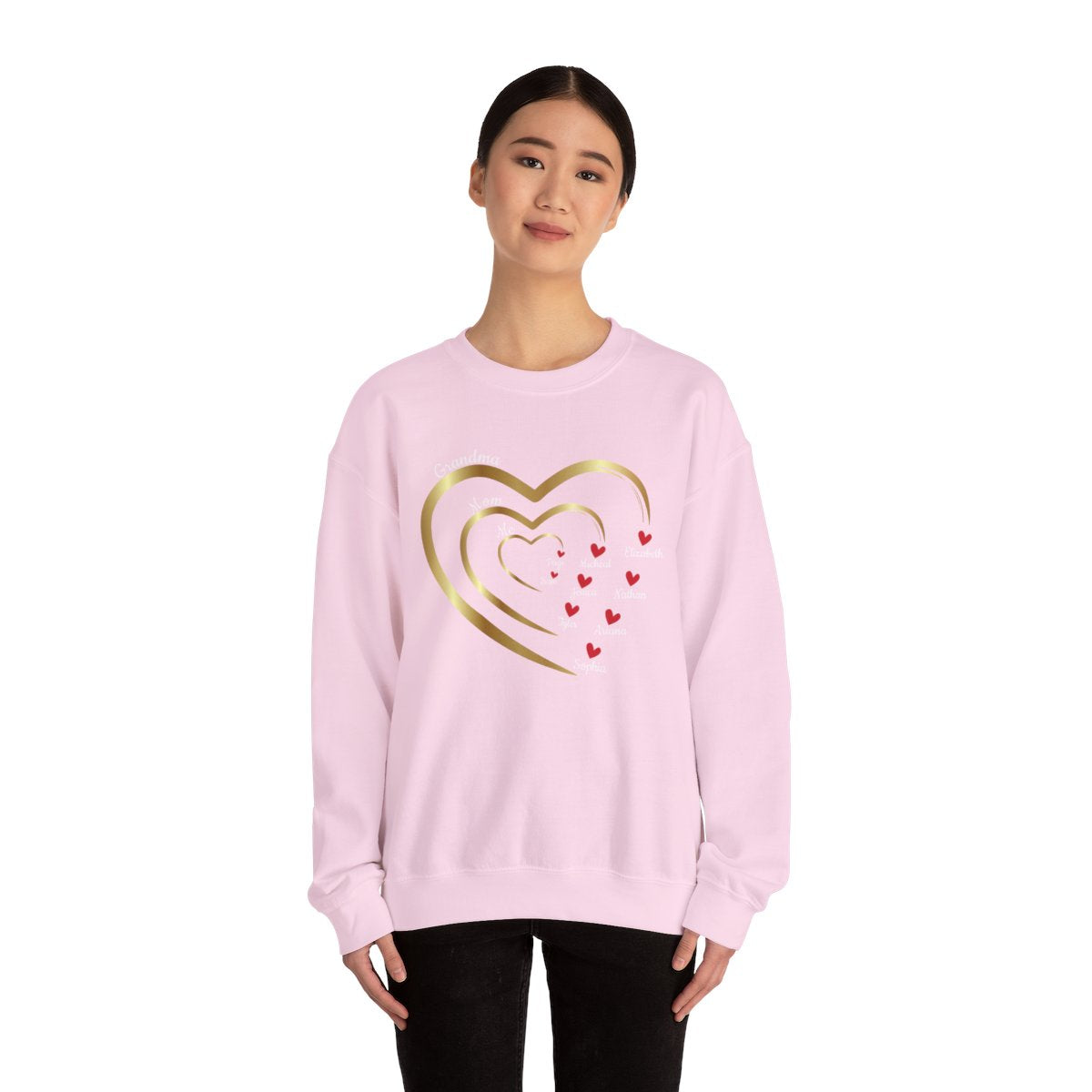 Mom's Grandma's Hearts |With Personalized Name | Sweatshirt |Hoodie
