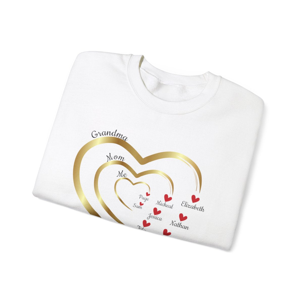 Mom's Grandma's Hearts |With Personalized Name | Sweatshirt |Hoodie