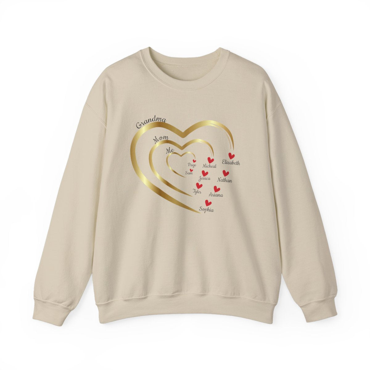 Mom's Grandma's Hearts |With Personalized Name | Sweatshirt |Hoodie