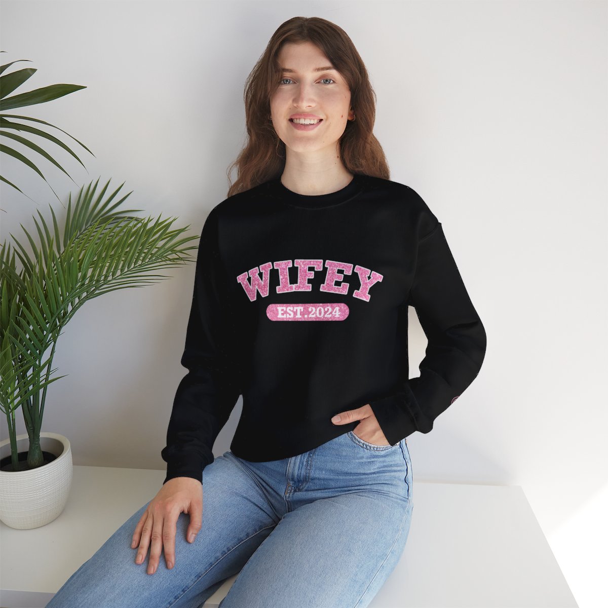 Personalized Wifey Crewneck Sweatshirt