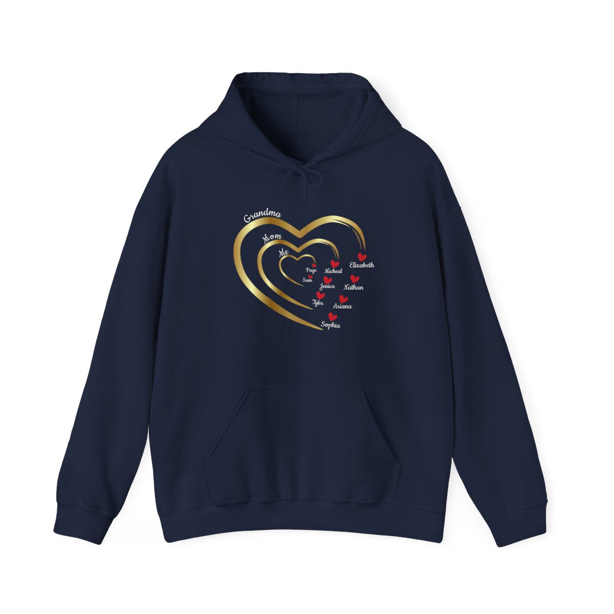 Mom's Grandma's Hearts |With Personalized Name | Sweatshirt |Hoodie