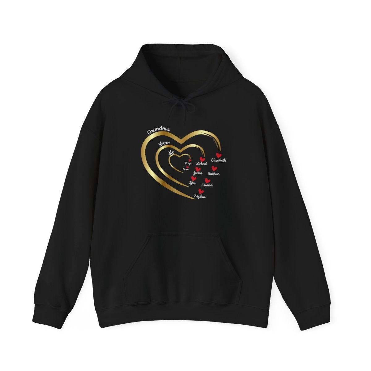 Mom's Grandma's Hearts |With Personalized Name | Sweatshirt |Hoodie